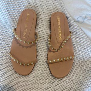 Stuart Weitzman Blush Pearl sandals